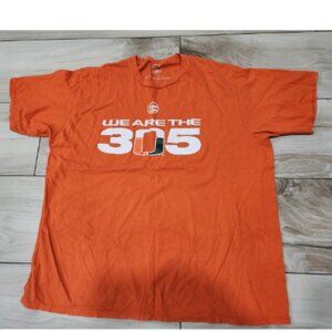 vtg mens adult Dime Lyfe University of Miami Hurricanes we are the 305 shirt 2XL